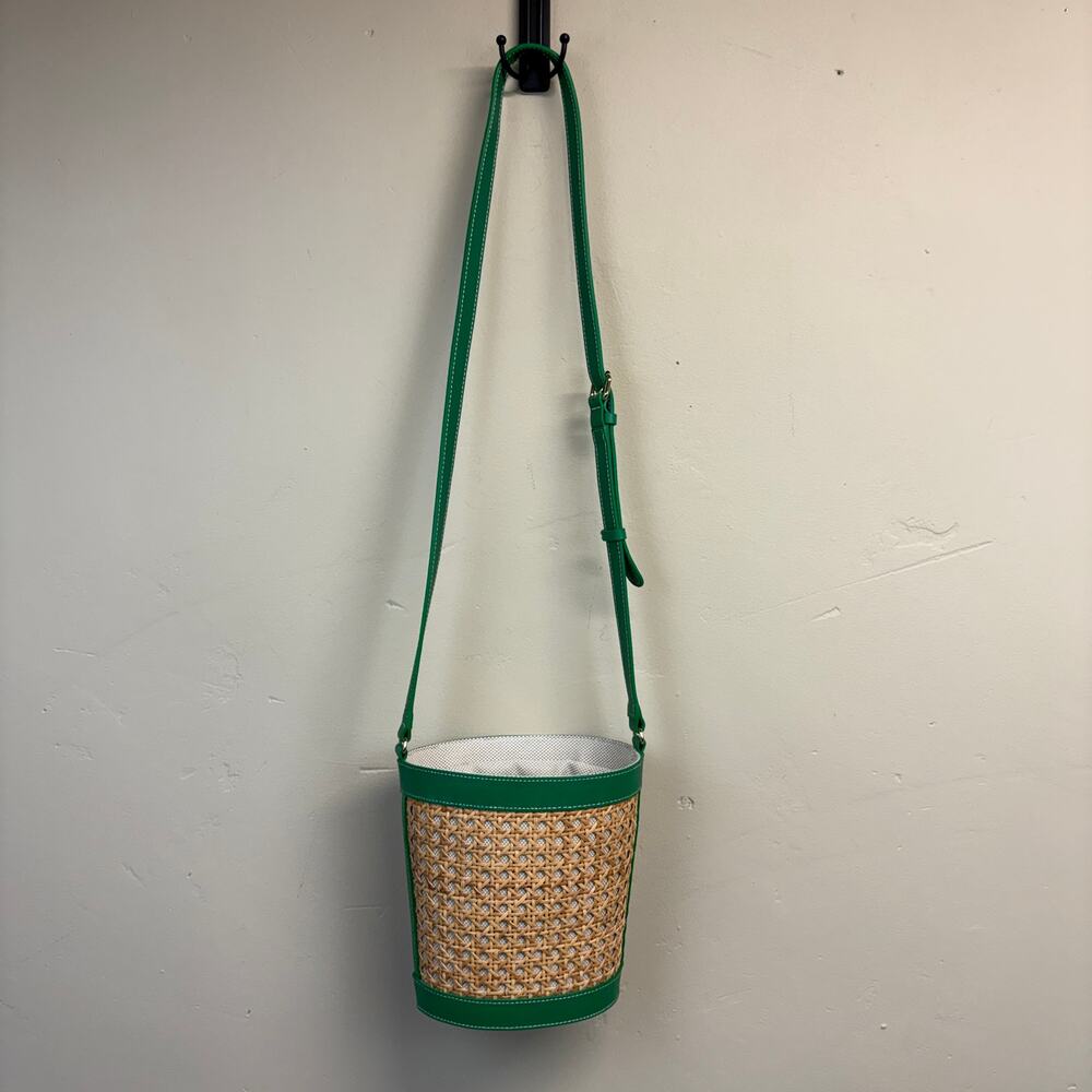 NWOT Talbots Rattan Basket Crossbody Bag - Picture 3 of 8